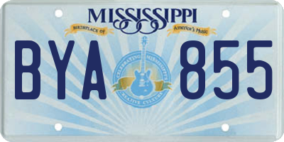 MS license plate BYA855