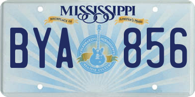 MS license plate BYA856