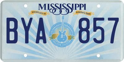 MS license plate BYA857