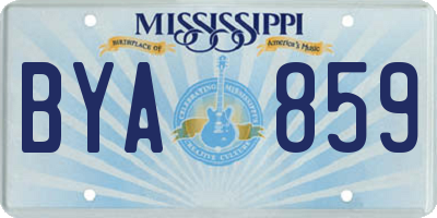 MS license plate BYA859