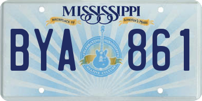 MS license plate BYA861