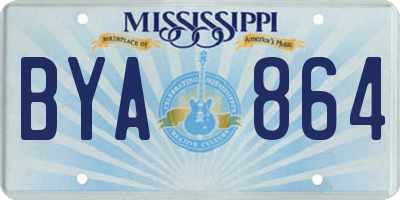 MS license plate BYA864