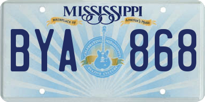 MS license plate BYA868