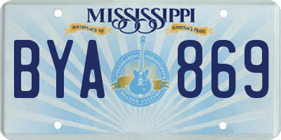 MS license plate BYA869