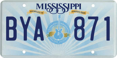 MS license plate BYA871