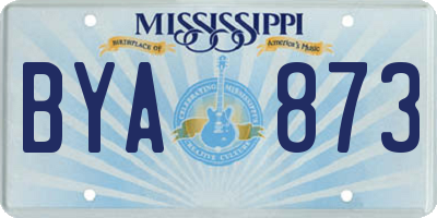 MS license plate BYA873