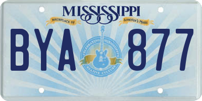 MS license plate BYA877