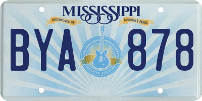 MS license plate BYA878