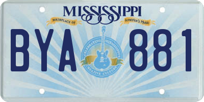 MS license plate BYA881
