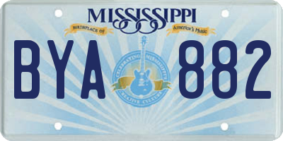 MS license plate BYA882