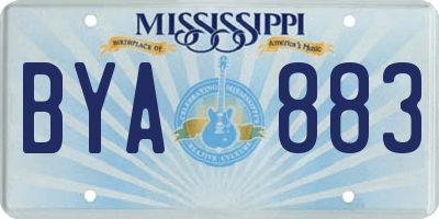 MS license plate BYA883