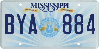 MS license plate BYA884