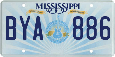 MS license plate BYA886