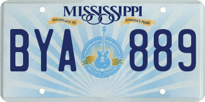 MS license plate BYA889