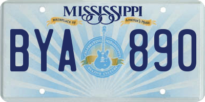 MS license plate BYA890