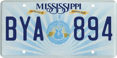 MS license plate BYA894