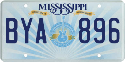 MS license plate BYA896
