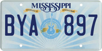 MS license plate BYA897