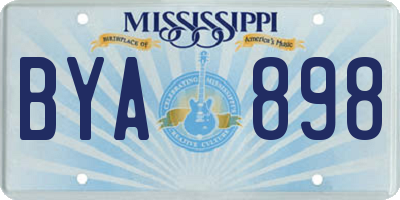MS license plate BYA898