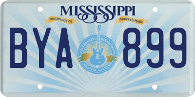 MS license plate BYA899