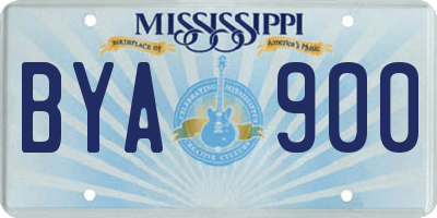 MS license plate BYA900