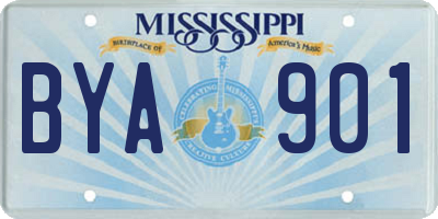 MS license plate BYA901