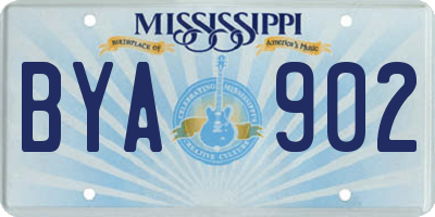 MS license plate BYA902