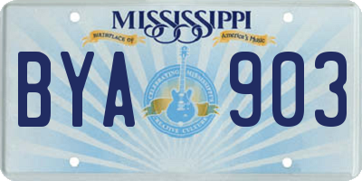 MS license plate BYA903