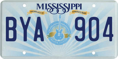 MS license plate BYA904