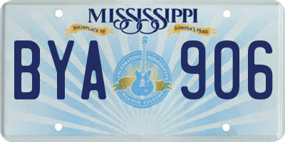 MS license plate BYA906