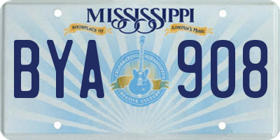 MS license plate BYA908