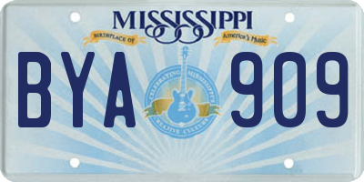 MS license plate BYA909