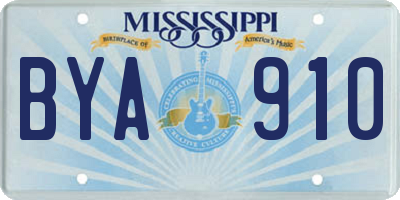 MS license plate BYA910