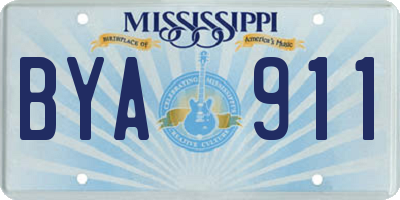 MS license plate BYA911