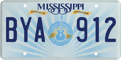 MS license plate BYA912