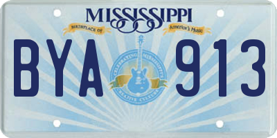 MS license plate BYA913