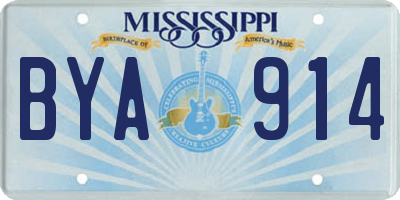 MS license plate BYA914