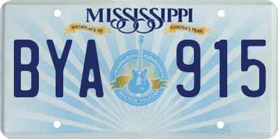 MS license plate BYA915