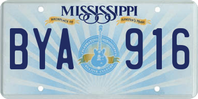 MS license plate BYA916