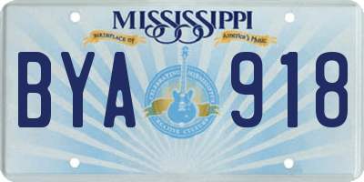 MS license plate BYA918