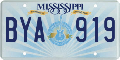 MS license plate BYA919