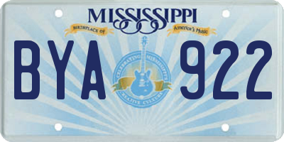 MS license plate BYA922