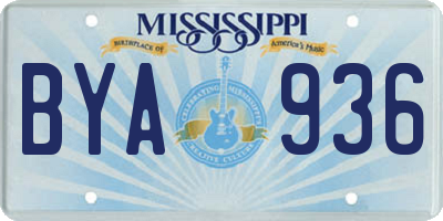 MS license plate BYA936