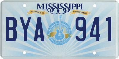 MS license plate BYA941
