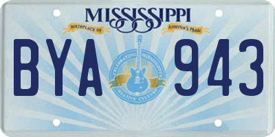 MS license plate BYA943