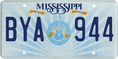 MS license plate BYA944