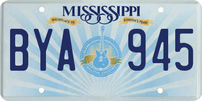 MS license plate BYA945