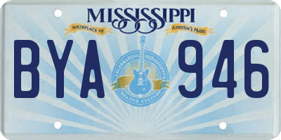 MS license plate BYA946