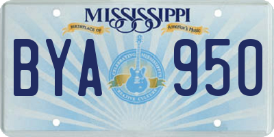 MS license plate BYA950