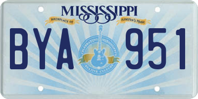 MS license plate BYA951